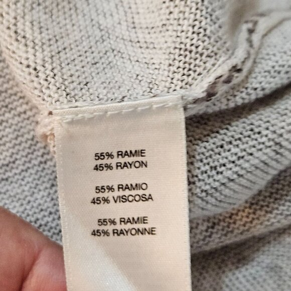 Chico's Tan 3/4 Tan Geometric Embellished Sweater Tunic Top Dress Size 2 Large - Picture 7 of 10